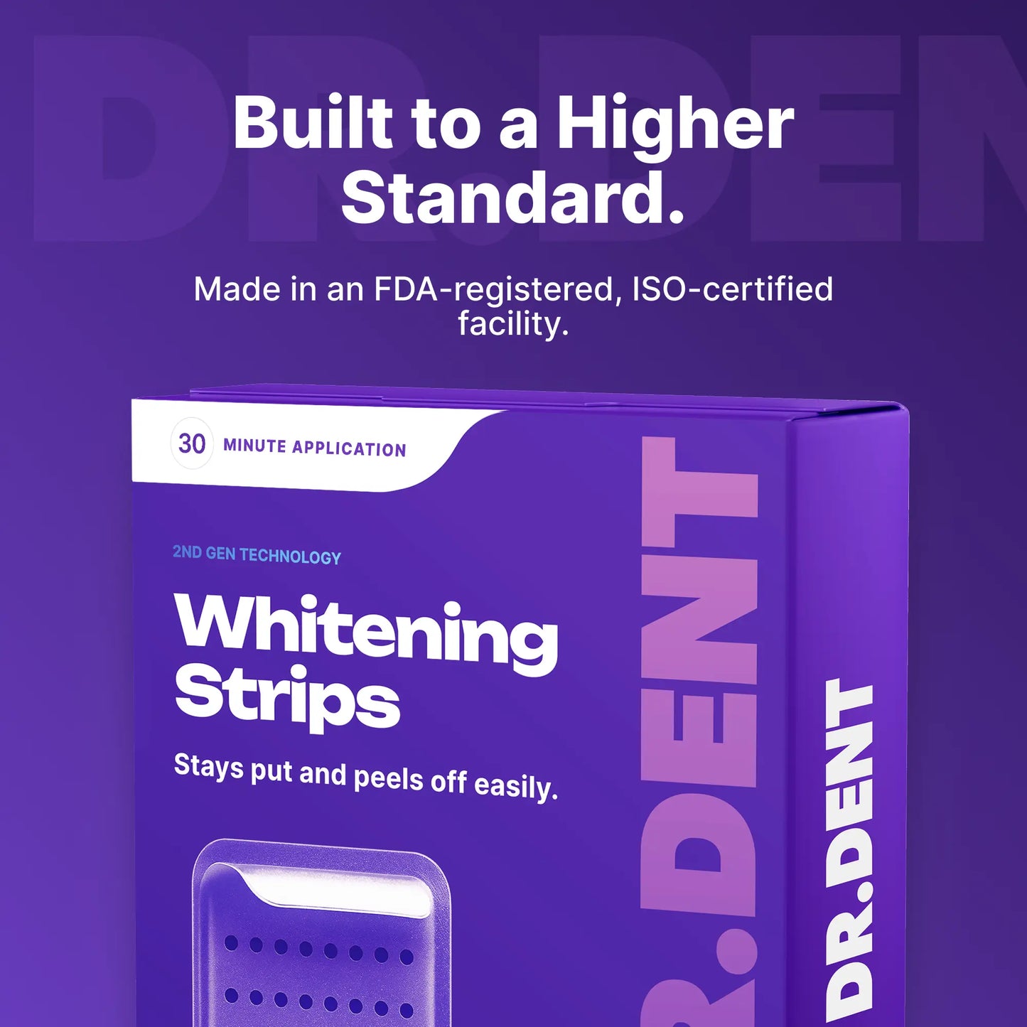 Experience a Dazzling Smile with DRDENT Purple Teeth Whitening Strips - 7/21 Sessions of Gentle, Peroxide-Free Whitening for Sensitive Teeth